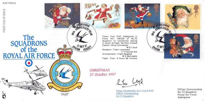 1997 (10) Christmas - RAF FDC 52 Official