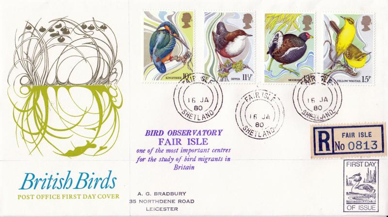 1980 (01) Birds - PO - Fair Isle, Shetland CDS
