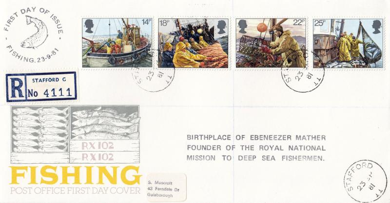 1981 (09) Fishing - PO - Stafford CDS