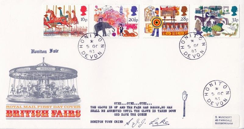 1983 (10) Fairs - RM - Honiton CDS - Signed by the Town Crier