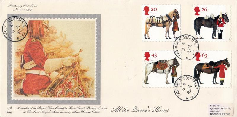 1997 (07) Queen's Horses - 4d Post - Paddock CDS