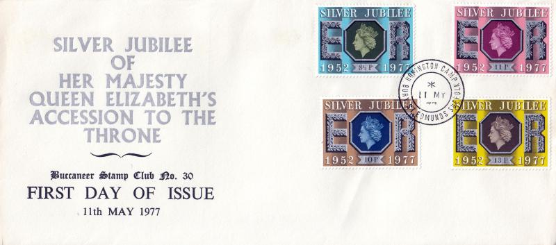 1977 (05) Jubilee - Buccaneer Stamp Club Cover - Honington Camp CDS