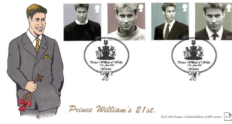 2003 (06) Prince William - Stick With Stamps 'Windsor' Official