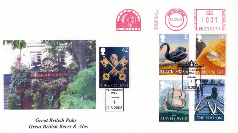 2003 (08) Pub Signs - Steve Bull 'Cross Keys' Special - Taverners Way H/S + Tynemill Limited Meter Mark