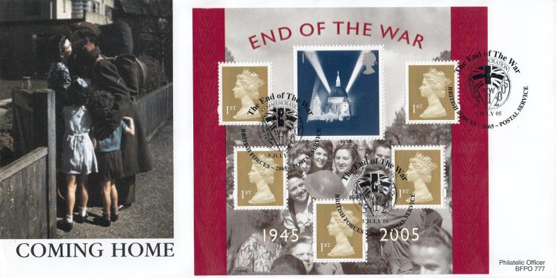 2005 (07) End Of The War M/S - British Forces Post Office (BF2865PS) ALTERNATIVE Official