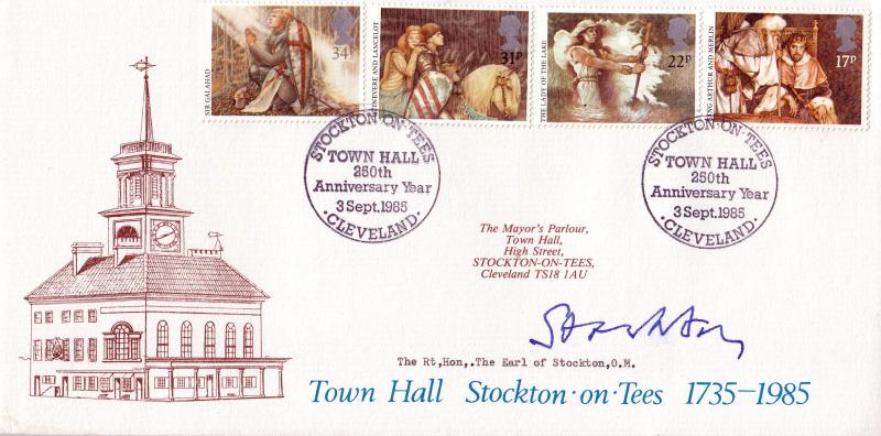 1985 (09) King Arthur - Stockton On Tees Town Council Official - Signed by The Earl of Stockton