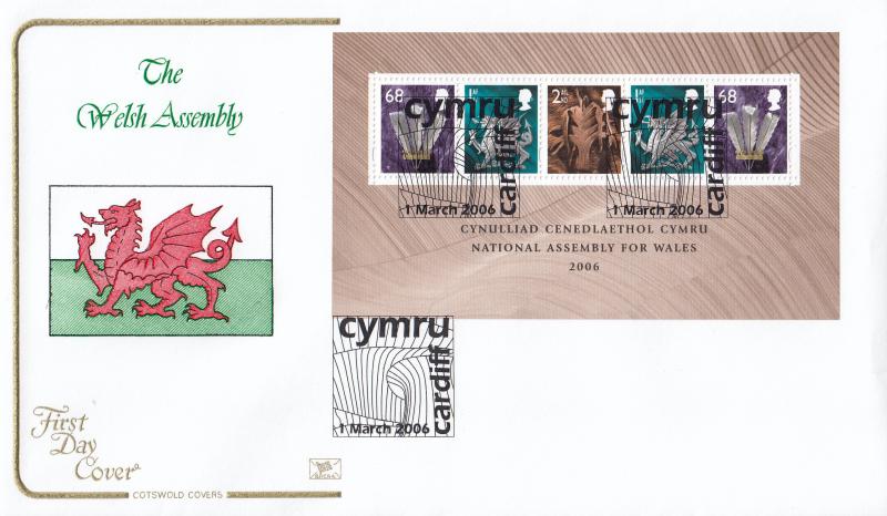 2006 (03) Welsh Assembly M/S - Cotswold 'Cymru, Cardiff' Official