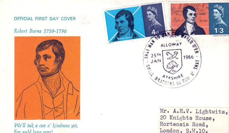 1966 (01) Robert Burns - Ord - Orange Portrait Cover - Alloway (Large Version) H/S
