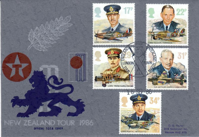 1986 (09) Royal Air Force - SP England v New Zealand Tour Official