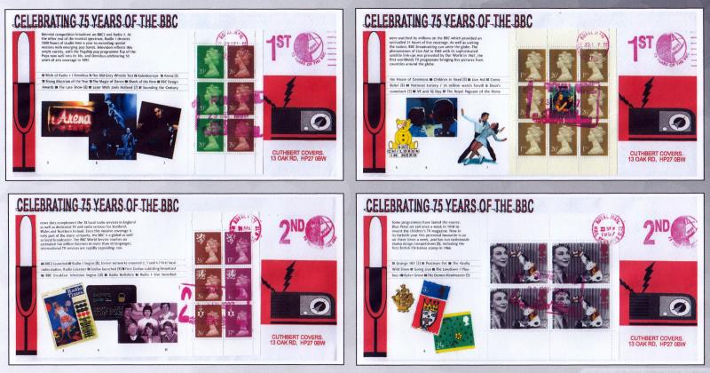 1997 (09) BBC PSB Set - Cuthbert Covers 'Specials' - Royal Mail 75 Years 'Packet' Meter Mark