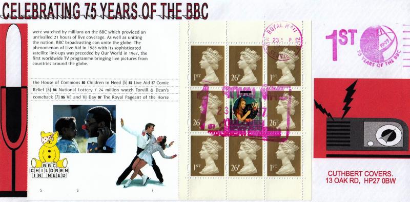 1997 (09) BBC PSB Set - Cuthbert Covers 'Specials' - Royal Mail 75 Years 'Packet' Meter Mark