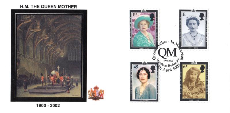 2002 (04) Queen Mother - Privately Produced 'Lying In State' Cover - In Memoriam, Windsor H/S
