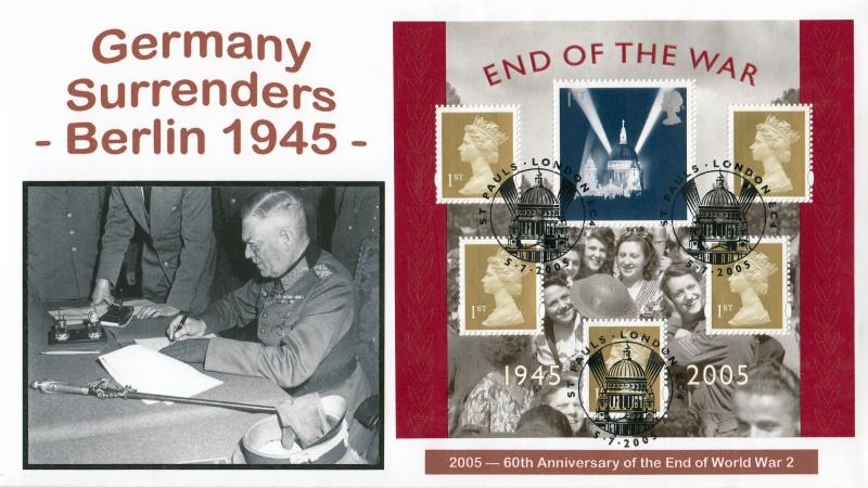 2005 (07) End Of The War M/S - Privately Produced 'Germany Surrenders' Special - St Paul's, EC4 H/S