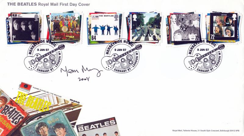 2007 (01) The Beatles (Stamps) - RM - Carnaby St H/S - Signed by Tom Murray
