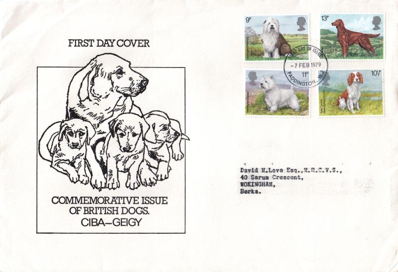 1979 (02) Dogs - CIBA-GEIGY Cover - Paddington FDI