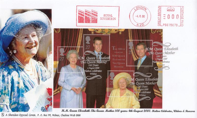 2000 (08) Queen Mother - Sheridan Official + Royal Sovereign Meter Mark