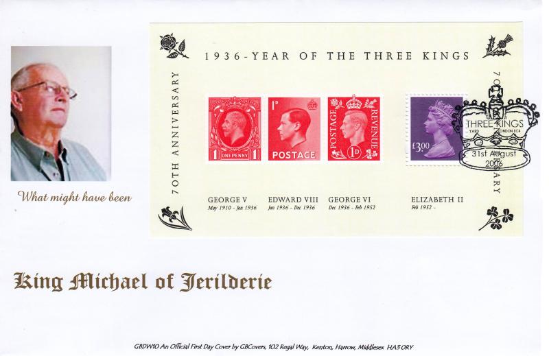 2006 (08) Three Kings M/S - DW GB Covers ALTERNATIVE Official