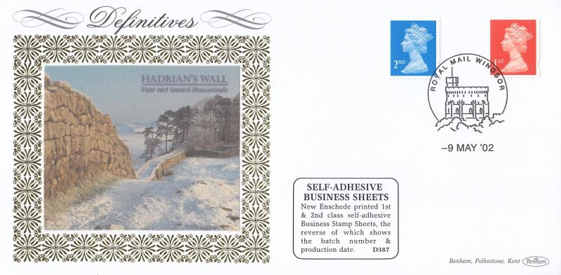 2002 (05) 1st & 2nd Class Self Adhesive Definitives - Benham D387 - Windsor Philatelic Counter H/S