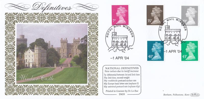 2004 (04) New Value Definitives - Benham D433 - Windsor Philatelic Counter H/S